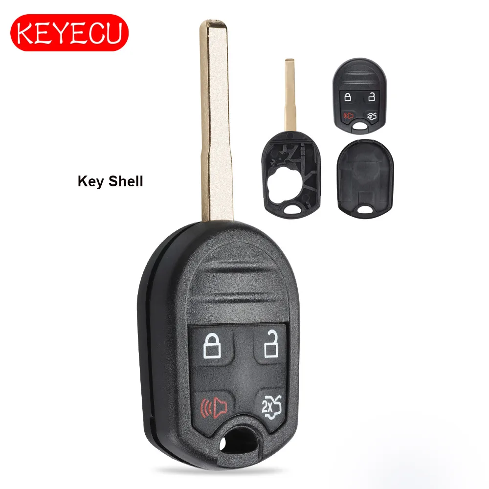 

Keyecu Замена дистанционного ключа оболочки 4 кнопки для Ford Fiesta HU101