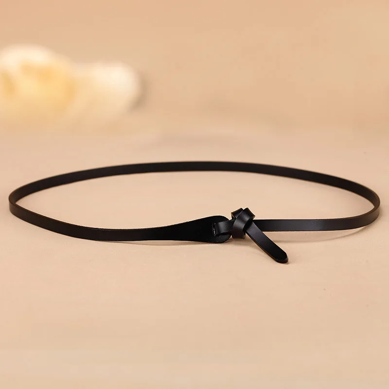 

VOHIO 2018 Fashion spring and summer women leather belt anti - allergy without buckle and leather waist belt with a narrow belt