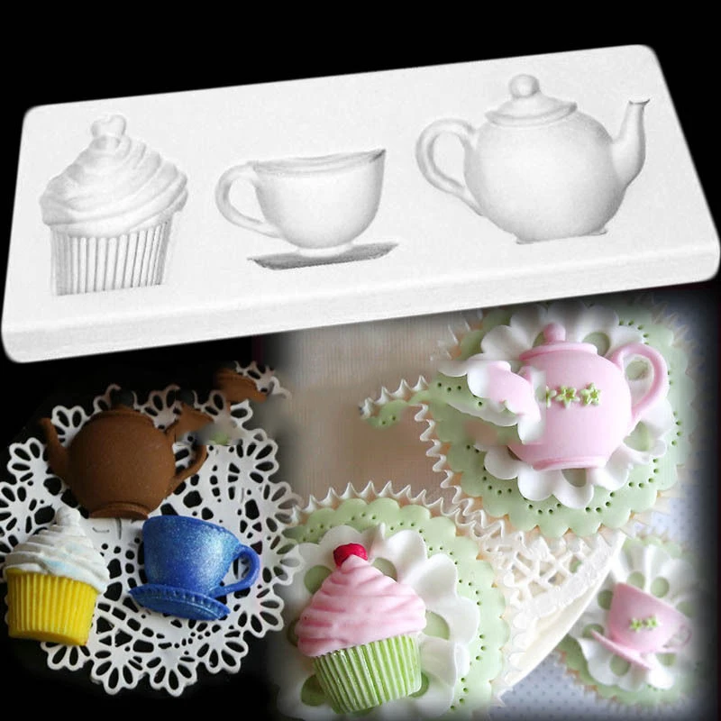 Cup Cupcake Silicone Fondant Mold Cake Pastry Decor Sugar Craft Mould