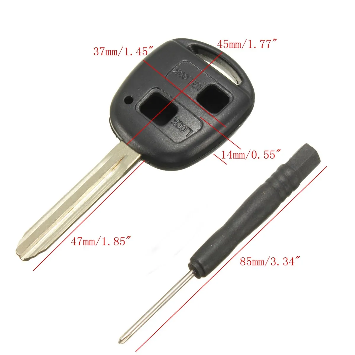 

2BNT Key Case Shell Case CLBT/C/245/2002 For Toyota Avalon Camry Corolla Yaris Rav4 Matrix