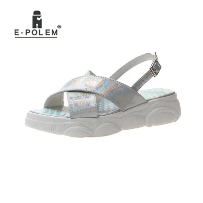 

Summer New Arrival Women's Casual Shoes Platform Sandals Colorful Shining Foot Wearing Outdoors