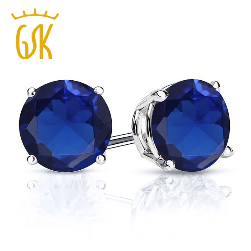 Драгоценный камень 925 стерлингового серебра ювелирные изделия 4 00 Ct 8 мм круглый