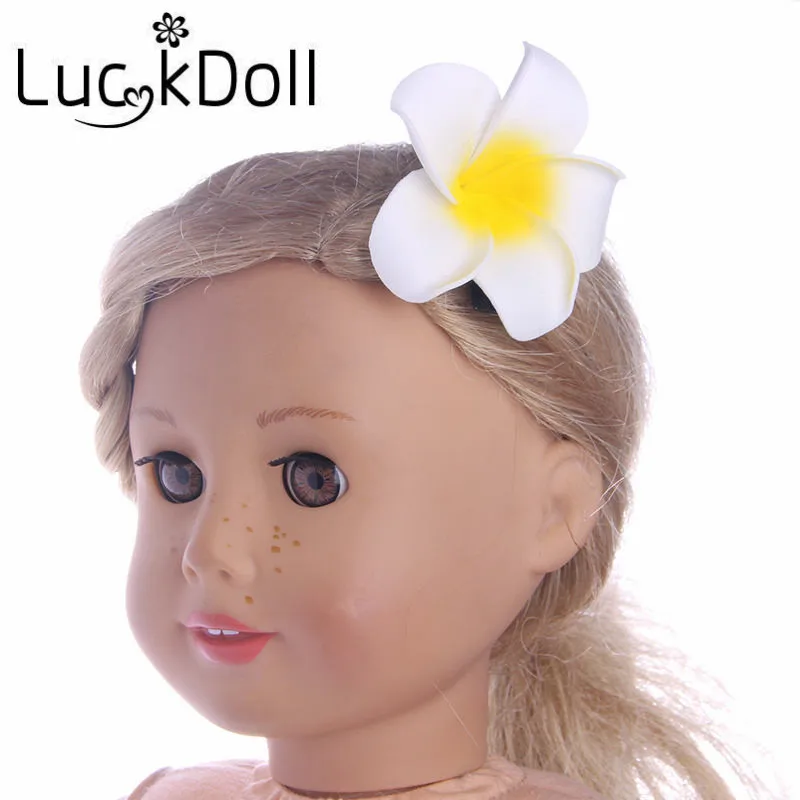 LUCKDOLL 5 шт. белая заколка для волос подходит 18 дюймовых кукольных аксессуаров