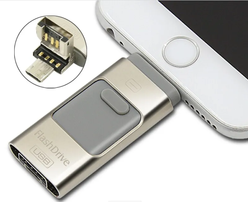 Новейший i-Flash накопитель iflash HD u-диск Micro USB интерфейс 3 в 1 для Android/iPhone 8/6/X/6 Plus/7 iPad iPod/PC/MAC 8/16/32 /64 ГБ