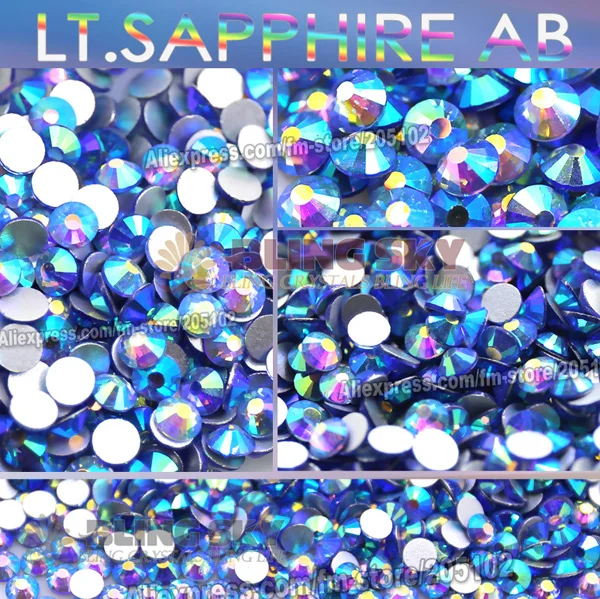 Lt.Sapphire AB Стразы не требующие горячей фиксации стразы кристаллы для