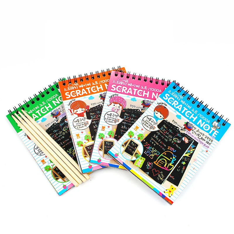 

Magic Colorful Drawing Board Paper Painting Scraping Children Kids learning Education Toys Painting Doodle Scratch Toys