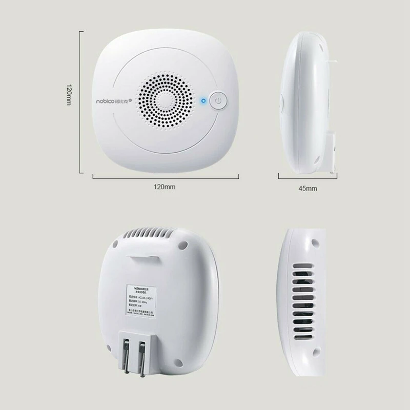 Nobico 110V Портативный Озоновый ионный генератор очиститель воздуха в дополнение к