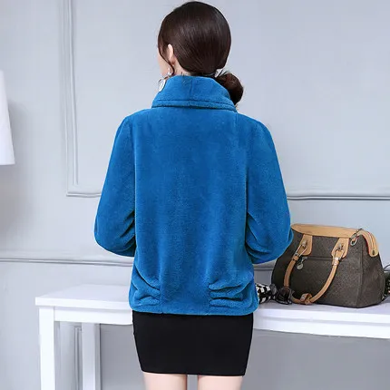 

Slim Faux Rex Rabbit Fur Coat N53