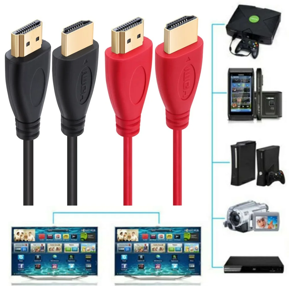Shuliancable 1 4 V 1080P 3D версия HD высокоскоростной HDMI кабель позолоченный штекер для