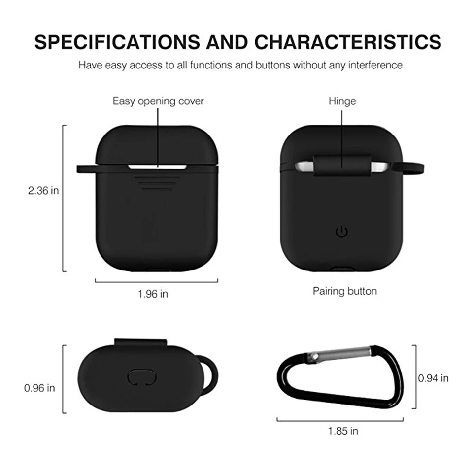 Tendway Мягкий силиконовый чехол для AirPods рукавом Чехол наушники Водонепроницаемый