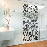 youll never walk alone inspirational quotes wall stickers room decoration home decals vinyl art liverpool team song lyrics