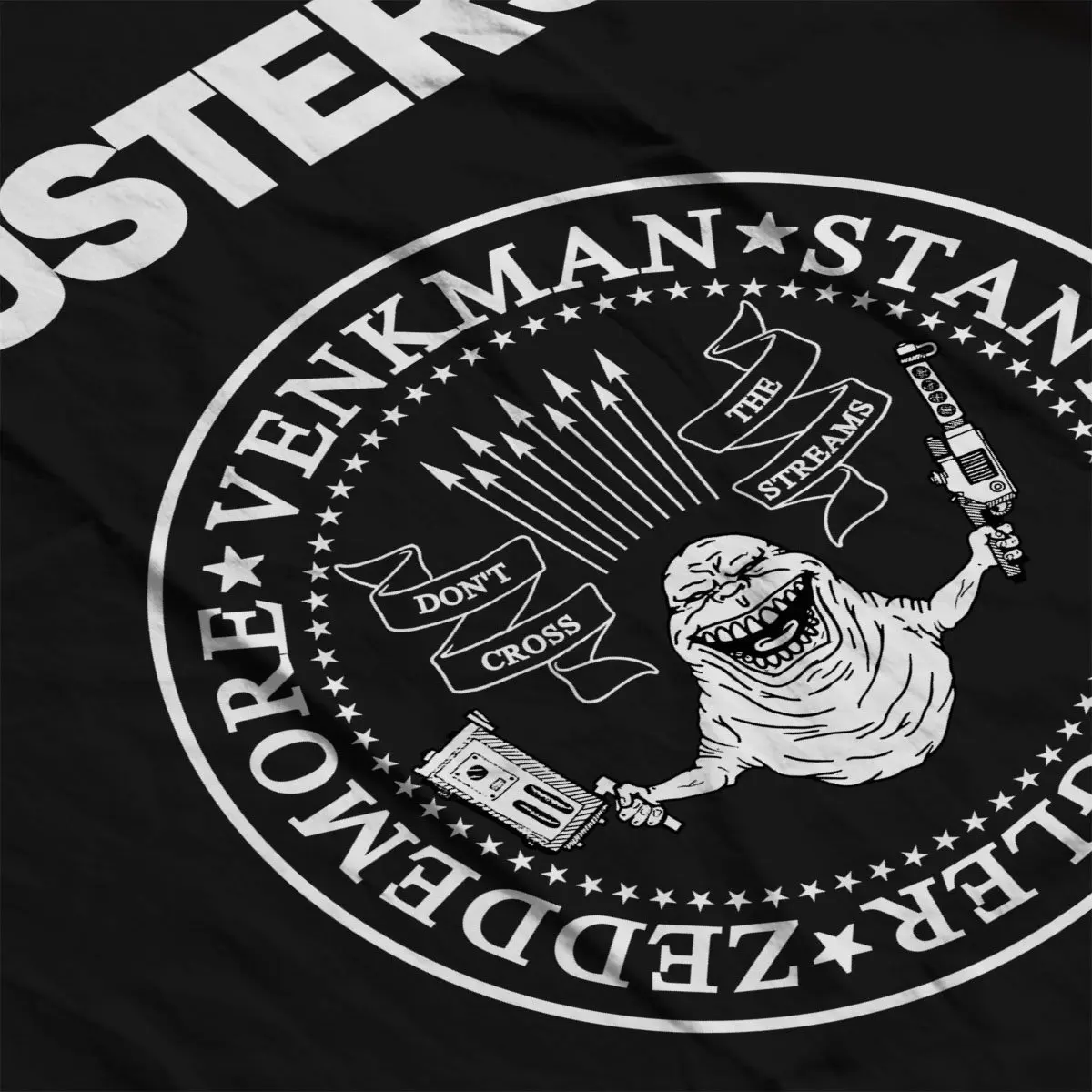 2018 модная футболка Ramones Busters Лизун Охотники за привидениями логотип белый Для