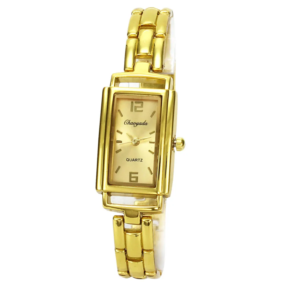 Новые модные женские очаровательные золотые браслеты-цепочки прямоугольного