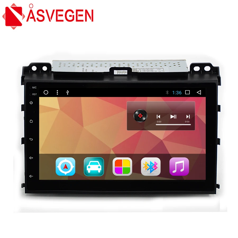 Asvegen автомобильный DVD-плеер для Toyota Prado 2002-2009 9 'ɺndroid 7 1 полный сенсорный экран