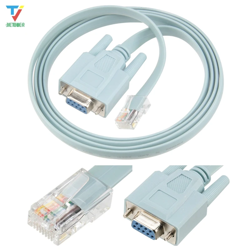 100 шт./лот DB9 до RJ45 соединительный сетевой кабель для маршрутизатора Cisco