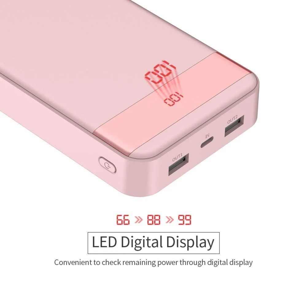 Yoobao 20000 мАч портативное зарядное устройство с двойным USB ЖК дисплеем для iPhone samsung