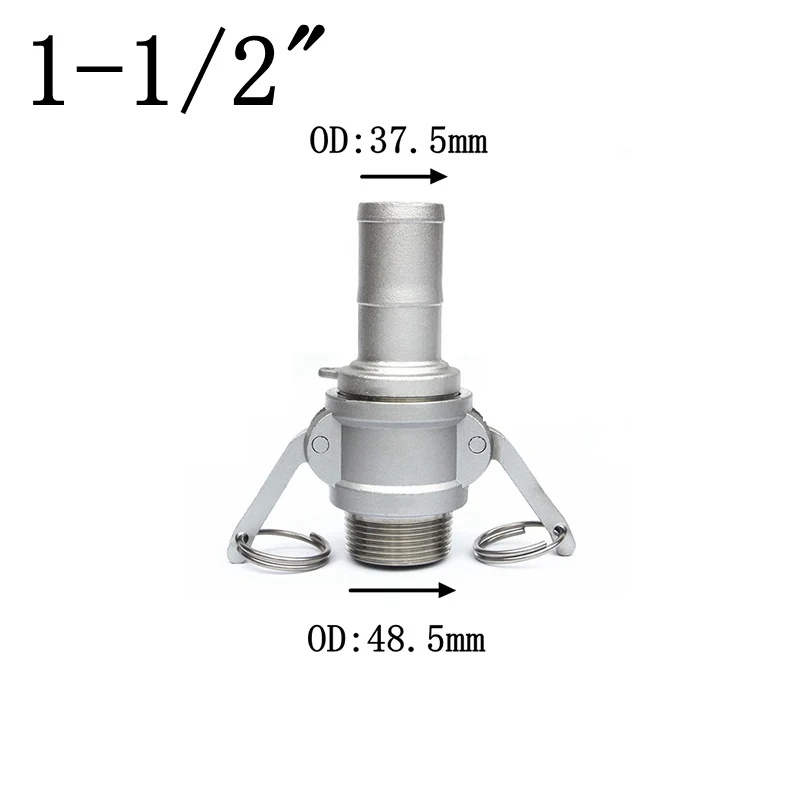 NO5 1/" 3/4" " 1" 1-1/" 1-1/2" шлангов для BSPT наружная резьба 304 Нержавеющая сталь B+ E Тип Camlock Cam замок фитинг насос адаптер - Цвет: NO5
