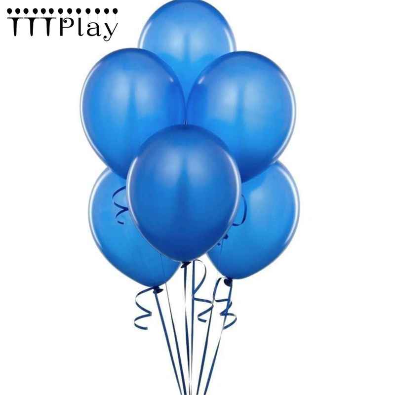 Синие воздушные шары 10 шт./лот 12 дюймовый жемчужный латексный шар надувные