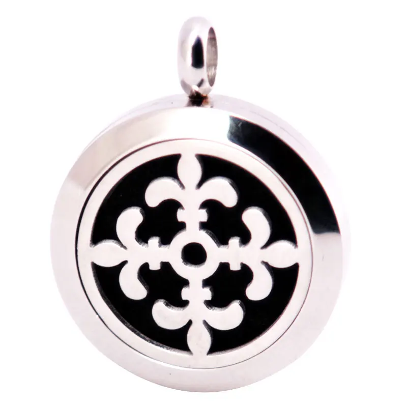 316L нержавеющая сталь Флер де Лис ожерелье кулон Арома эфирное масло диффузор