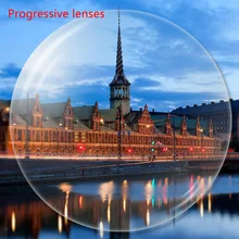 Customize Prescription Myopia Multifocal  Progressive Glasses  Lens, Aspherical lenses With Green Coating Anti-  radiation Lens