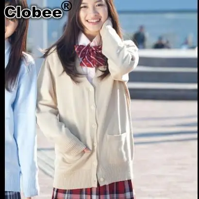Female cardigan Vintage autumn japanese style students school uniform long sleeve girl New open knitted Coat Y186 |