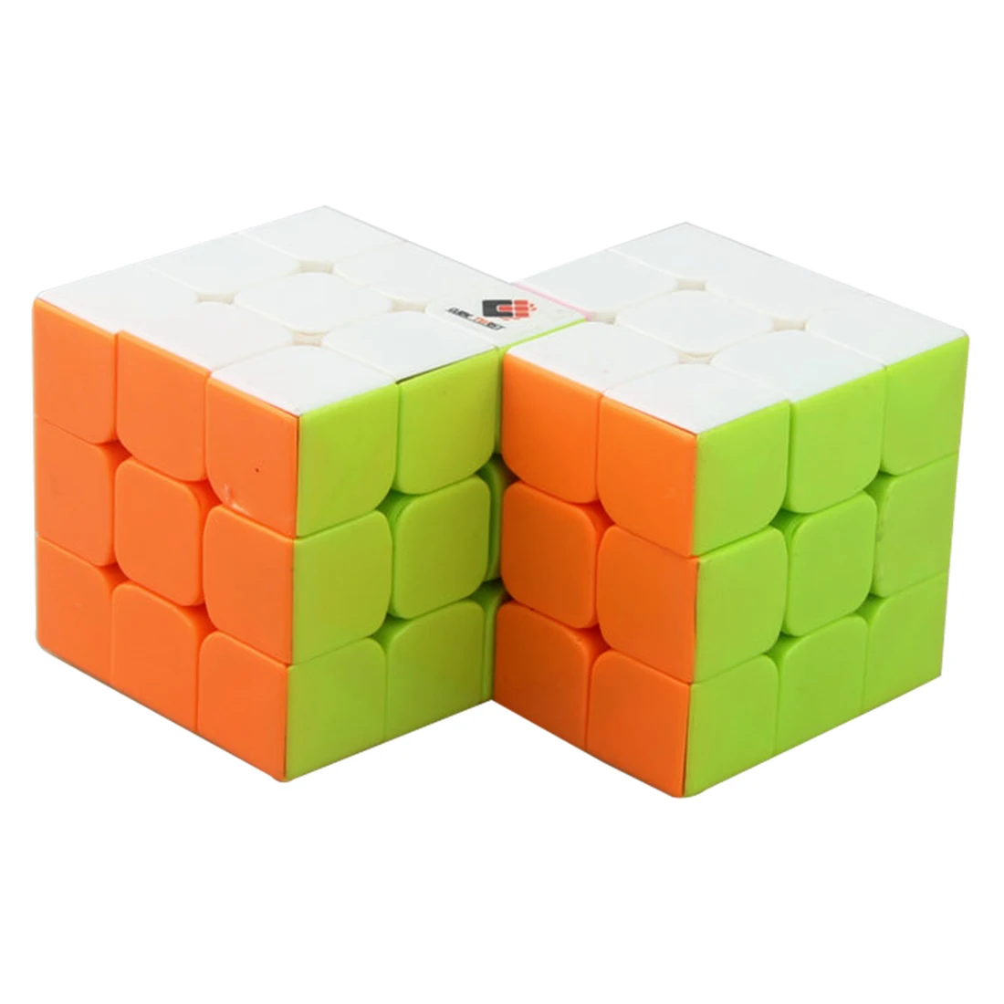 Поворотный кубик двойной 3x3 сиамские Magic Cube Скорость куб головоломка-красочный