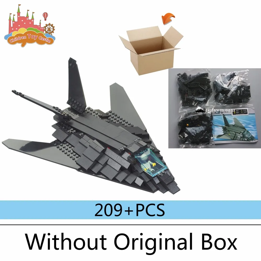 B0108 Военный Черный F117 Невидимый бомбардировщик самолет 3D конструкция