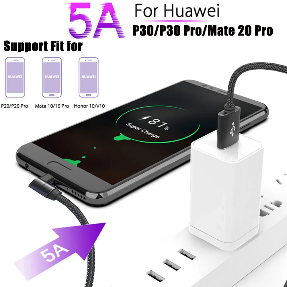 5А 90 градусов l-образный Быстрый зарядный кабель USB type C синхронизации для huawei samsung