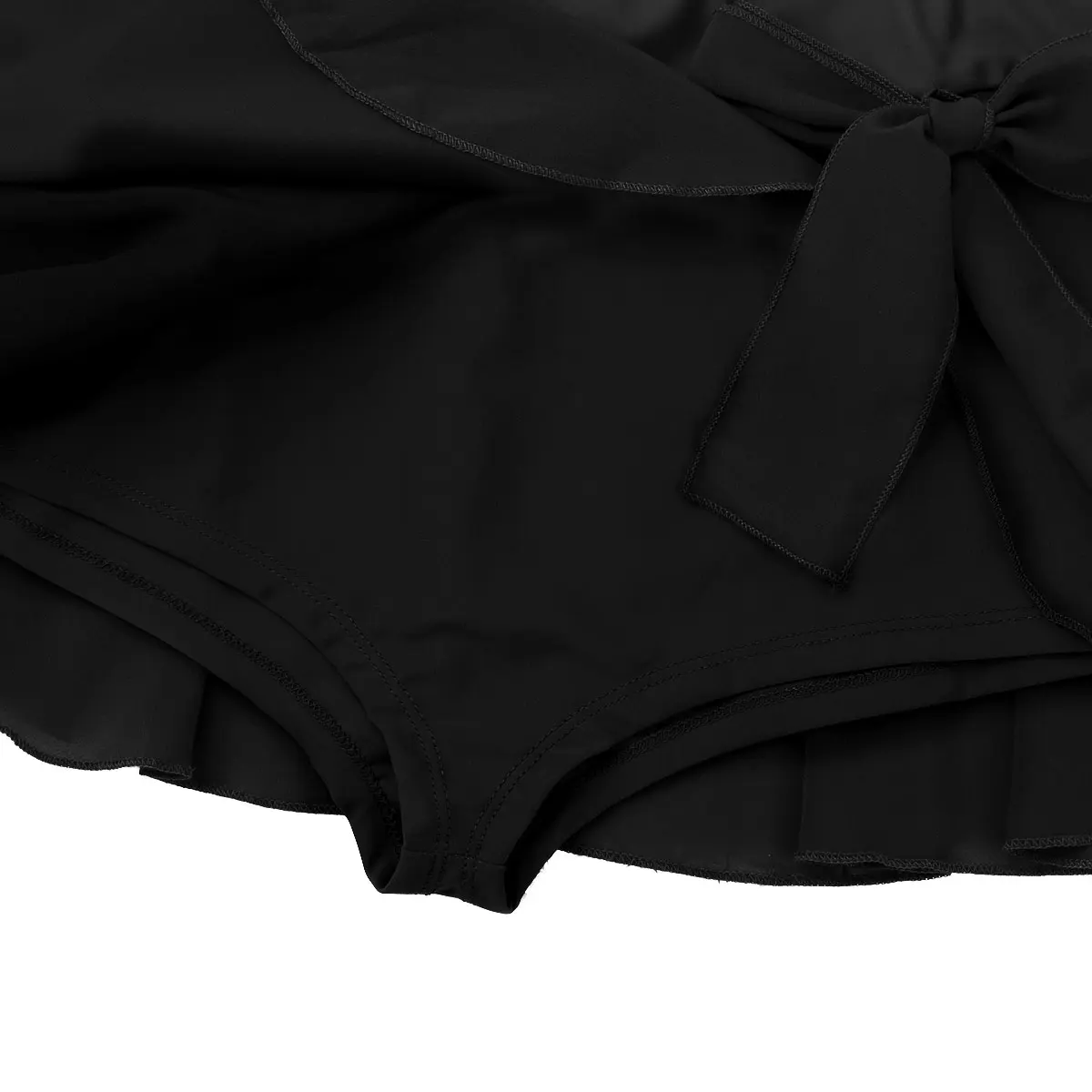 

High Waist Stretchy Chiffon Mini Ballet Skirt with Built-in Briefs Adult Women Gymnastics Figure Ice Skating Dance Wear