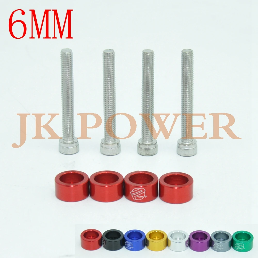 JK JDM Алюминий 4 шт. двигатель одеваются 6 мм метрические чашки шайбы комплект крыло