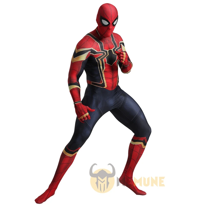Костюм из комиксов Marvel, Железный Человек-паук, лайкра, спандекс, зентай, костюм на Хэллоуин, Хэллоуин, косплей, карнавальный костюм