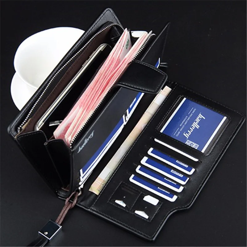 New sales top quality leather long wallet men pruse male clutch zipper around wallets men women money bag pocket mltifunction