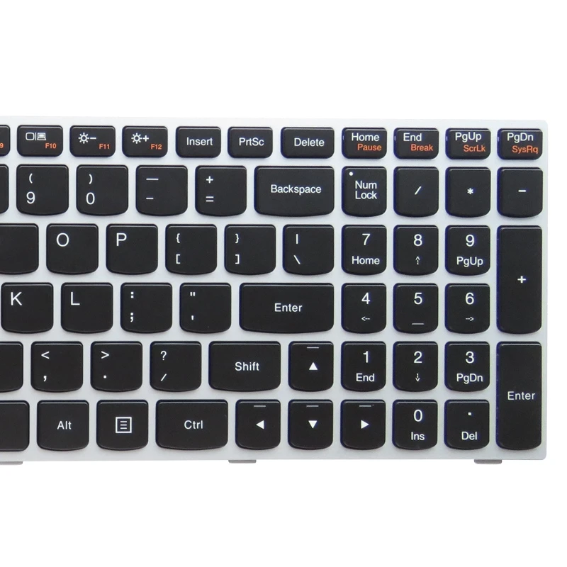 Новая клавиатура США для LENOVO E51 80 Z50 70 70A 75 80E Z51 ноутбука с подсветкой Серебряная