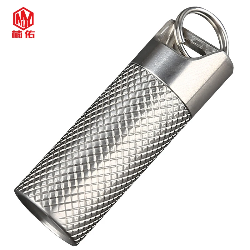 

1PC Titanium Alloy Medicine Bottle Container Waterproof Warehouse First Aid Pill Bottle EDC Outdoor Camping Equipment Tool