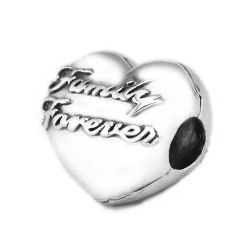 

QANDOCCI Authentic 925 Sterling Silver Jewelry Family Union Clip Fashion Charms Beads Fits Original Bracelets