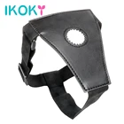 IKOKY для взрослых, игры, носимые эротические игрушки, ремень для дилдо, брюки, черный кожаный страпон-пенис, трусики, секс-игрушки для лесбиянок, геев