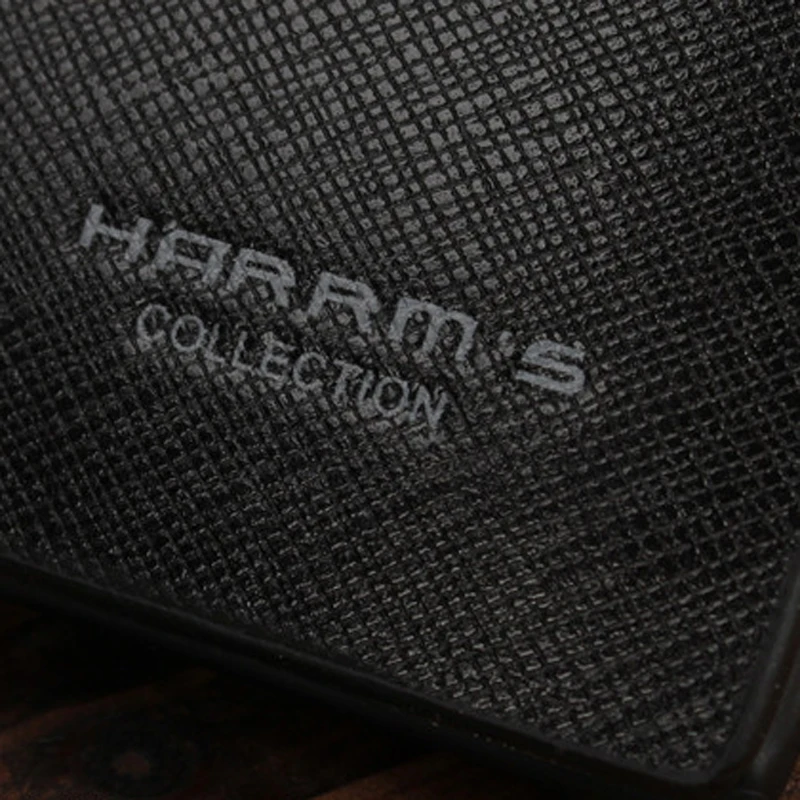 Harrms Горячая новинка 2017 года дизайнерский бренд бизнес черный кожаный для мужчин