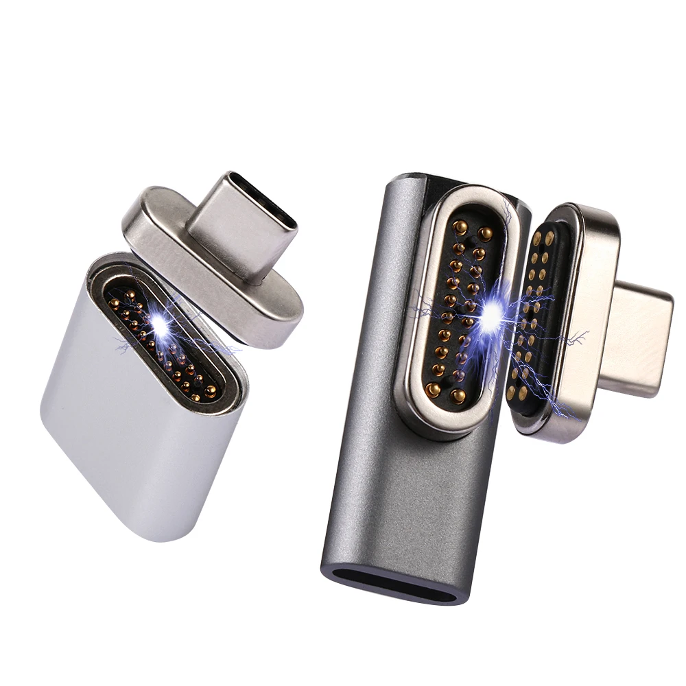 1 шт. 20 контактов магнитный адаптер USB Type C разъем PD 100 Вт Быстрая зарядка для MacBook Pro Pixel для samsung S10 для huawei