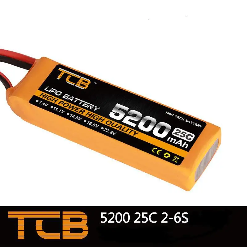 TCB RC игрушки LiPo батарея 11 1 V 5200mAh 25C 3S для радиоуправляемый самолет Квадрокоптер