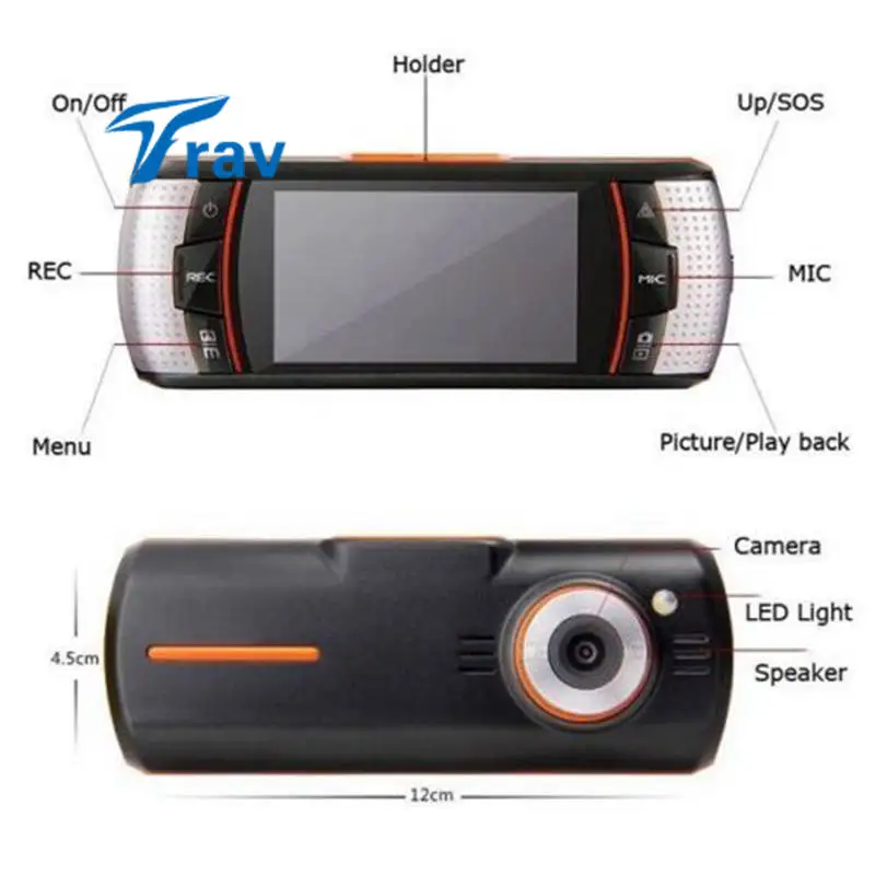 Автомобильный регистратор A1 с двумя объективами автомобильная камера