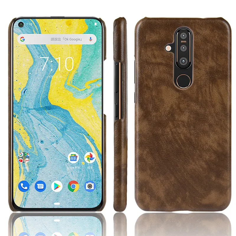 Ударопрочный Роскошный Жесткий чехол накладка из искусственной кожи для Nokia 6
