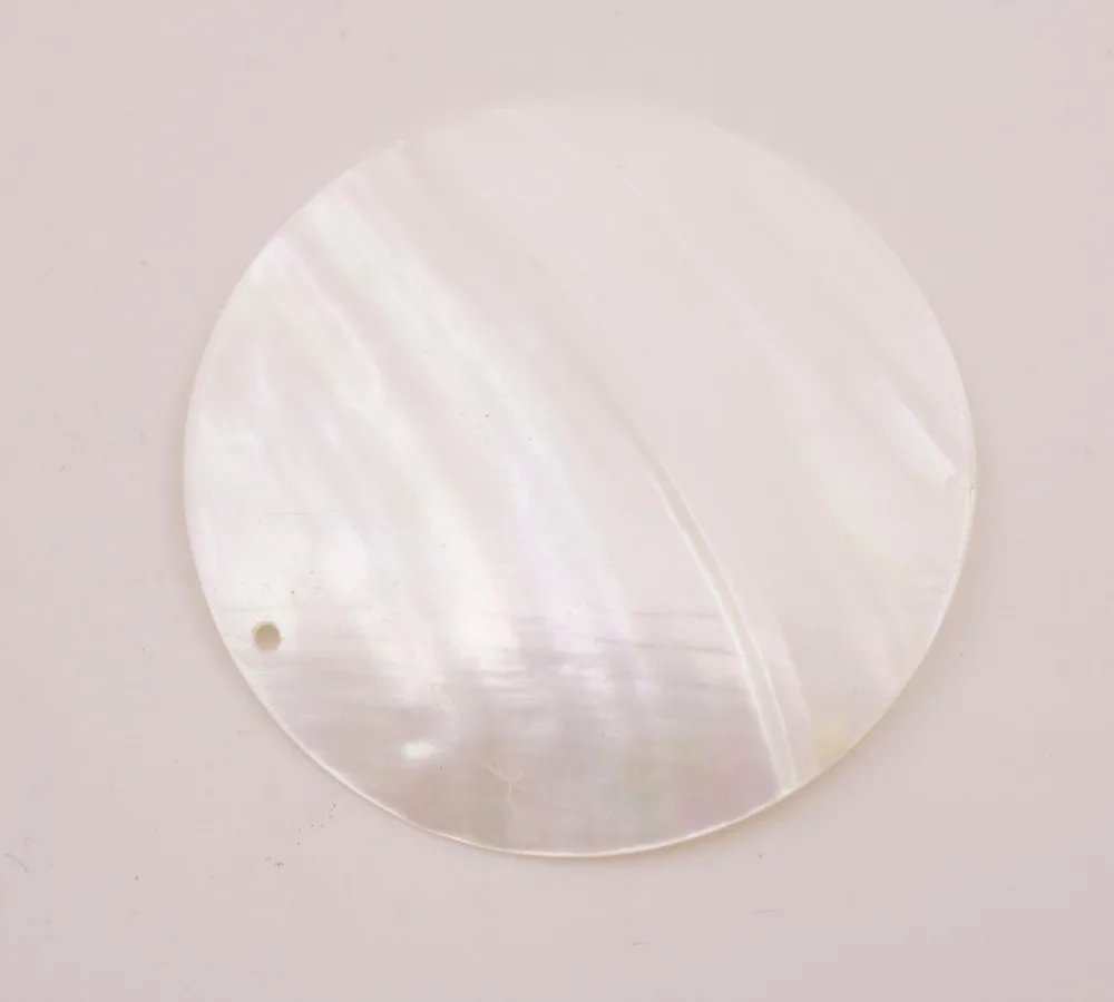 50 мм натуральный белый плоский круглый монета Shell Подвеска ювелирных изделий |