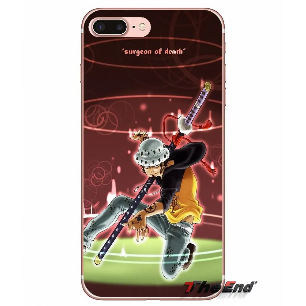 Trafalgar law flag One piece для iPhone X 4 4S 5 5S 5C SE 6 6S 7 8 Plus Samsung Galaxy J1 J3 J5 J7 A3 A5 2016 2017 дизайнерский