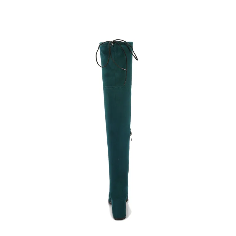 Smeeroon Hot sale low price over the knee boots female fashion elegant high heels shoes woman elasticity big size 34-45 | Обувь