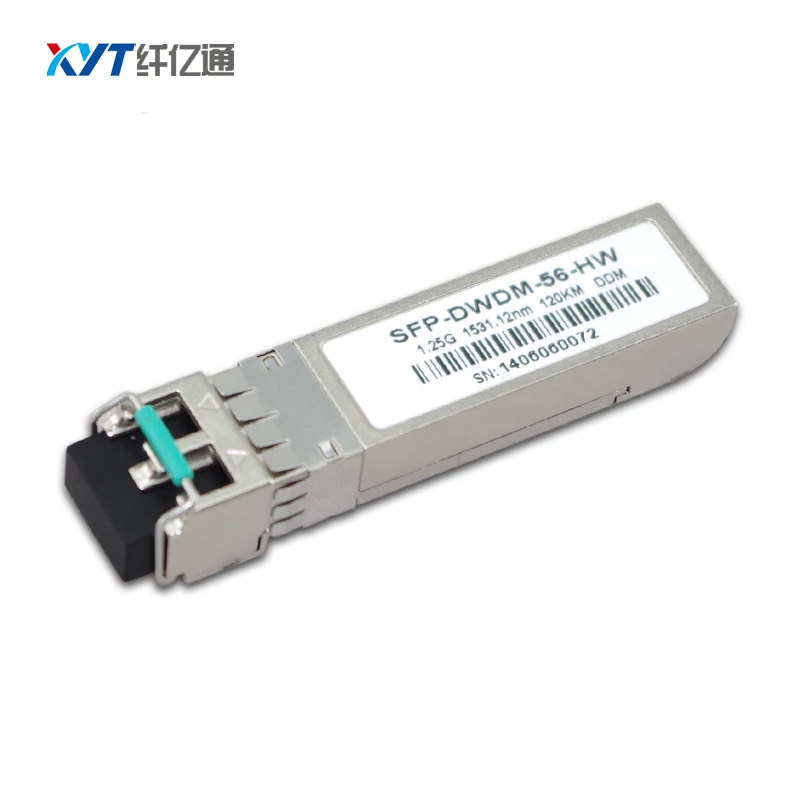 ITU C + L Band 1 25G 1000M DWDM SFP волоконно оптический приемопередатчик 120 км совместим с