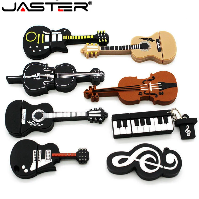 

JASTER musical instrument pen drive violin usb flash drive 4gb 8gb 16gb 32gb 64gb cartoon black guitar memory stick u disk gift