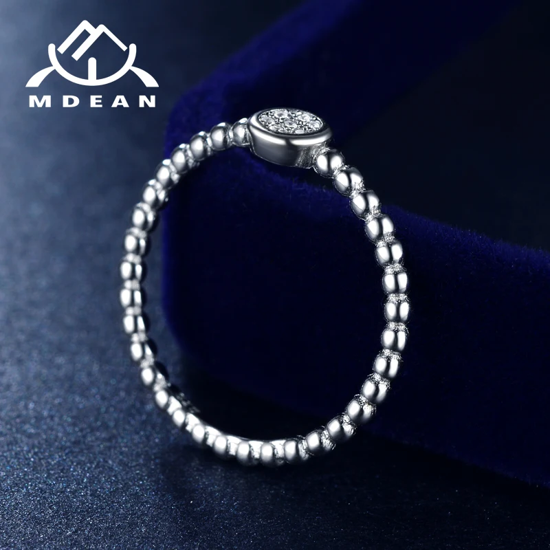 Женские круглые кольца MDEAN белые и золотистые Свадебные ювелирные изделия из