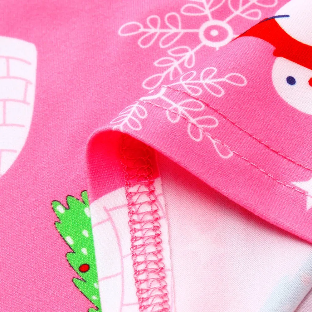 Kids Baby Boys Girls Fashion Christmas Cartoon Long Sleeve Tops+Cartoon Print Pant Set Clothes | Детская одежда и обувь