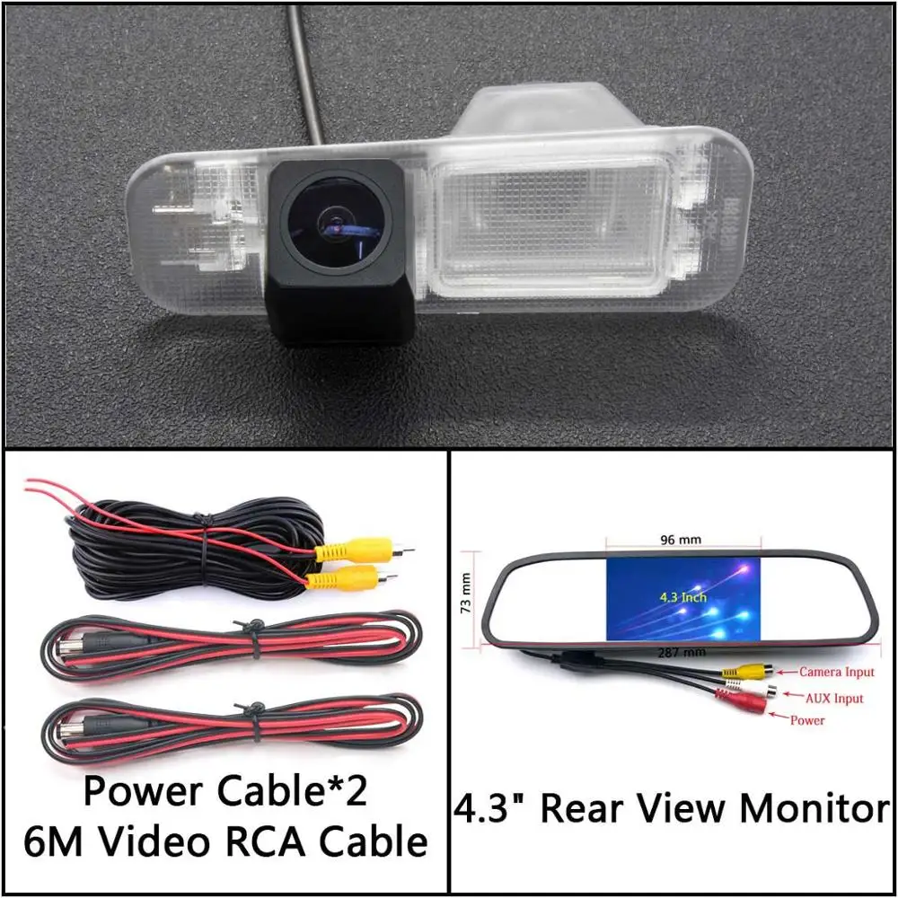 Cam N 4.3 Mirror HD 1280*720 резервная камера заднего вида для KIA Rio 3 UB Sedan 2008- Kia K2 RIO 2007- Автостоянка ЖК-зеркало монитор - Название цвета: Cam N 4.3 Mirror