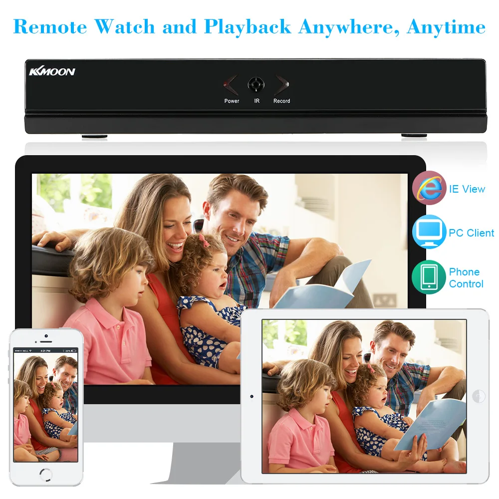 Цифровой видеорегистратор KKmoon HD 8 каналов DVR 960H/D1 H.264 1920*1080P Выход CCTV P2P 8-канальный